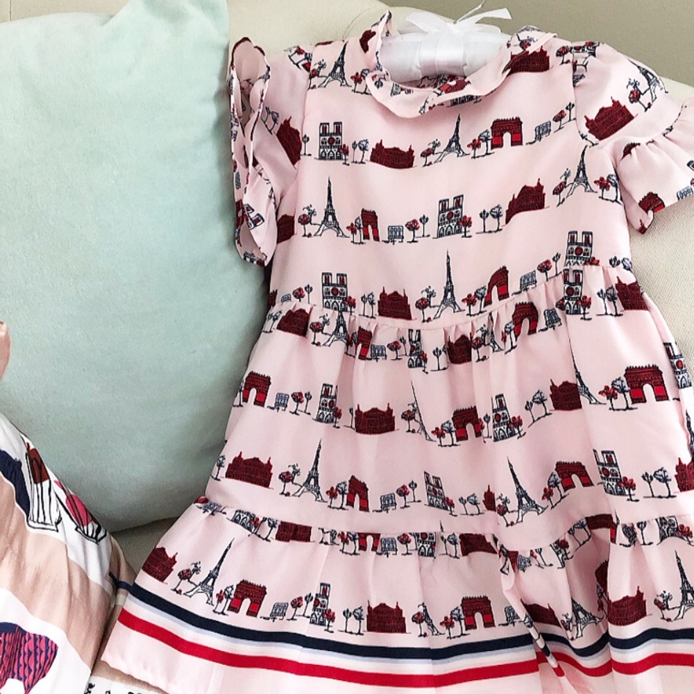 Beautiful light pink Paris Janie and Jack toddler dress